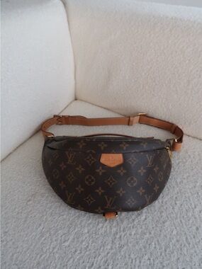 Louis Vuitton Brown Monogram Canvas Crossbody Bumbag with Tan Trim